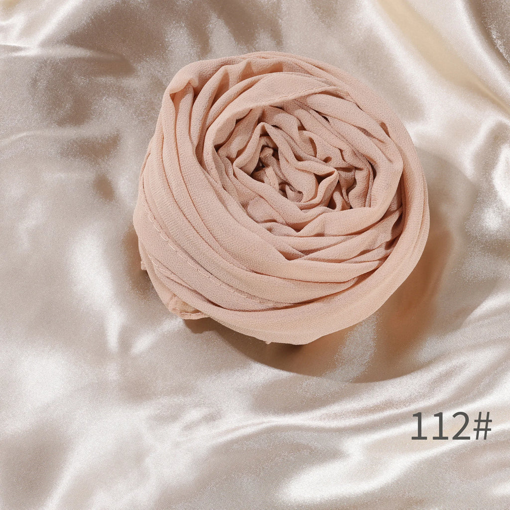Chiffon Women Long Headscarf High-quality Windproof and Sand Proof Headscarf Seasonal Shawl Home Furnishings Oasis Select 112