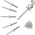 50pcs Tri-Fold Blind Rivets 3.2 4.0 4.8mm Aluminum Alloy Silver