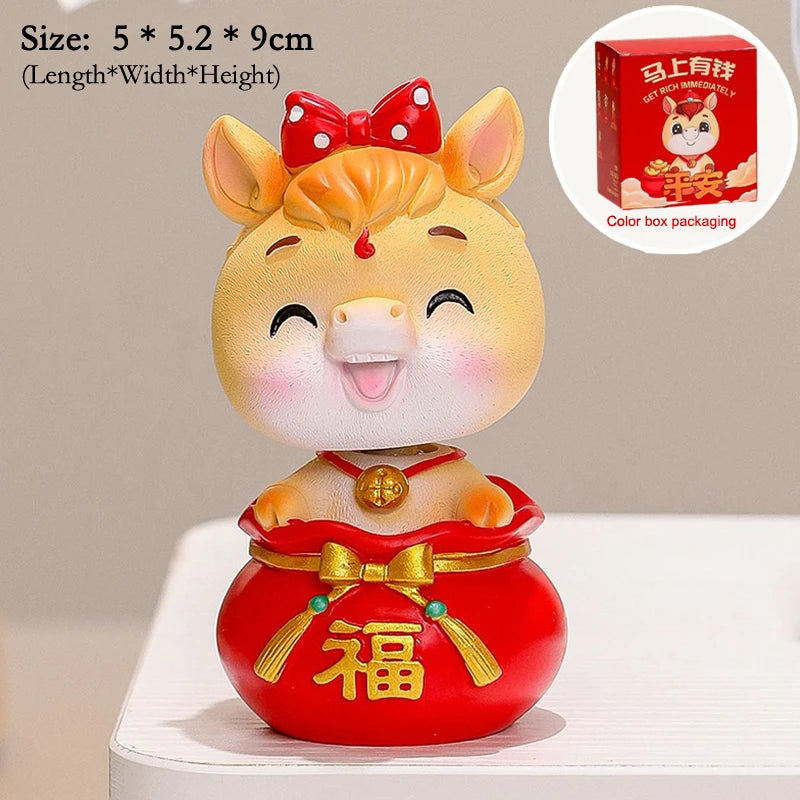 2026 Year Horse Table Decoration Charming Pony Accessory Lucky Cute