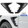 2pcs Car Shark Gill Fender Vent Stickers – Carbon Fiber & Black