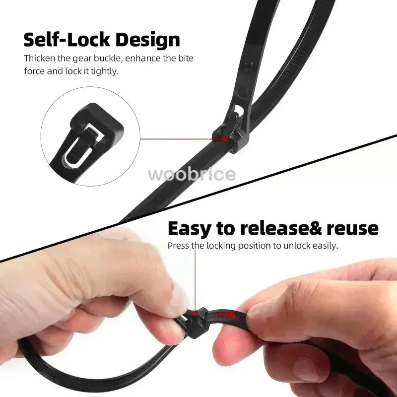 Plastic Clamping Collar Cable Tie Clamping Scratch Cable Attache Cable Velcro Self Locking Nylon Cables Ties Fastening Oasis Select