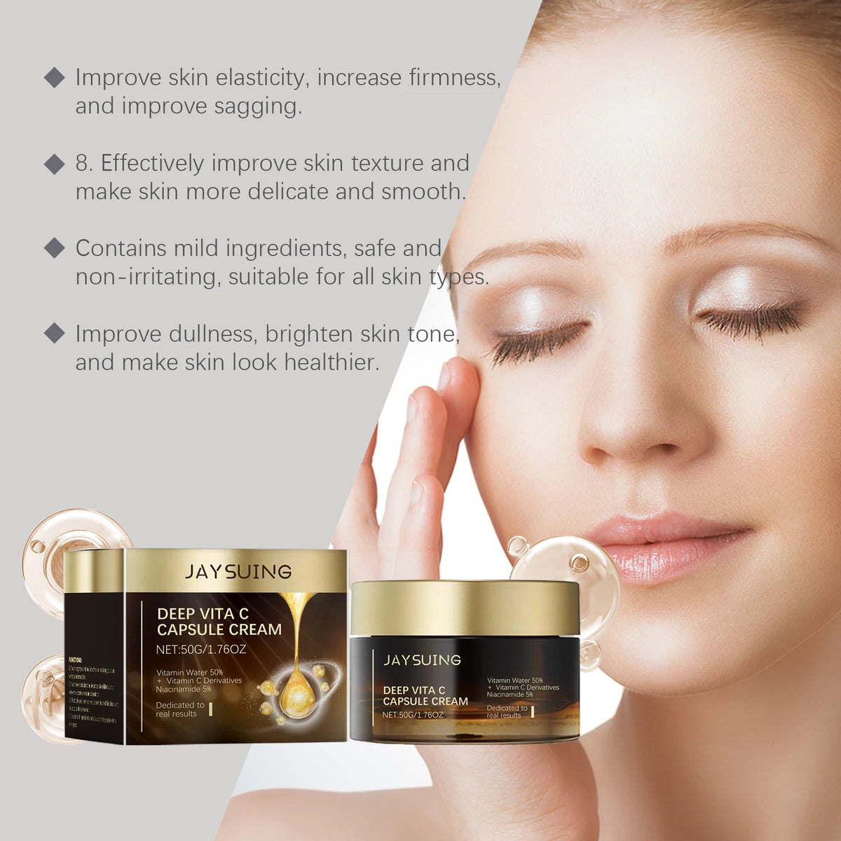 Jaysuing Vitamin C Face Cream – Brighten & Firm Skin 50g Vitamin C Face Cream Oasis Select