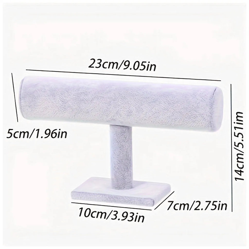 1pc T-shaped bracelet stand, bracelet and necklace display stand, watch storage stand, desktop vertical jewelry stand Oasis Select GRAY