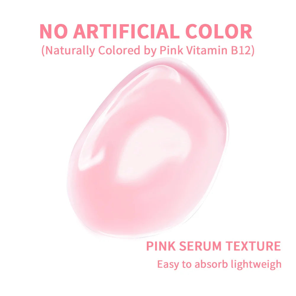 Lakerain Pink Peptide Serum Long-lasting Hydration Even-looking Skin Tone Essence Serum Remove Skin Darkness Korean Skincare Oasis Select