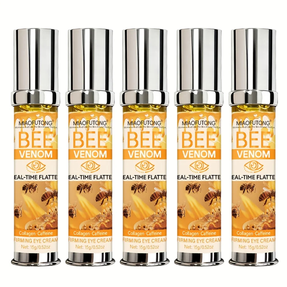 Bee Venom Firming Eye Cream Anti-puffiness Dark circle removal Firming Elasticity Enhancement Massage Eye care Oasis Select 5 pcs 15g
