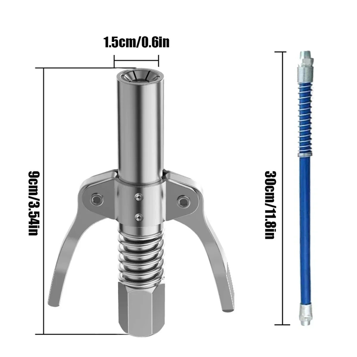 10,000 PSI Grease Gun Coupler NPT 1/8 Quick Release Nozzle Grease Gun Coupler Oasis Select
