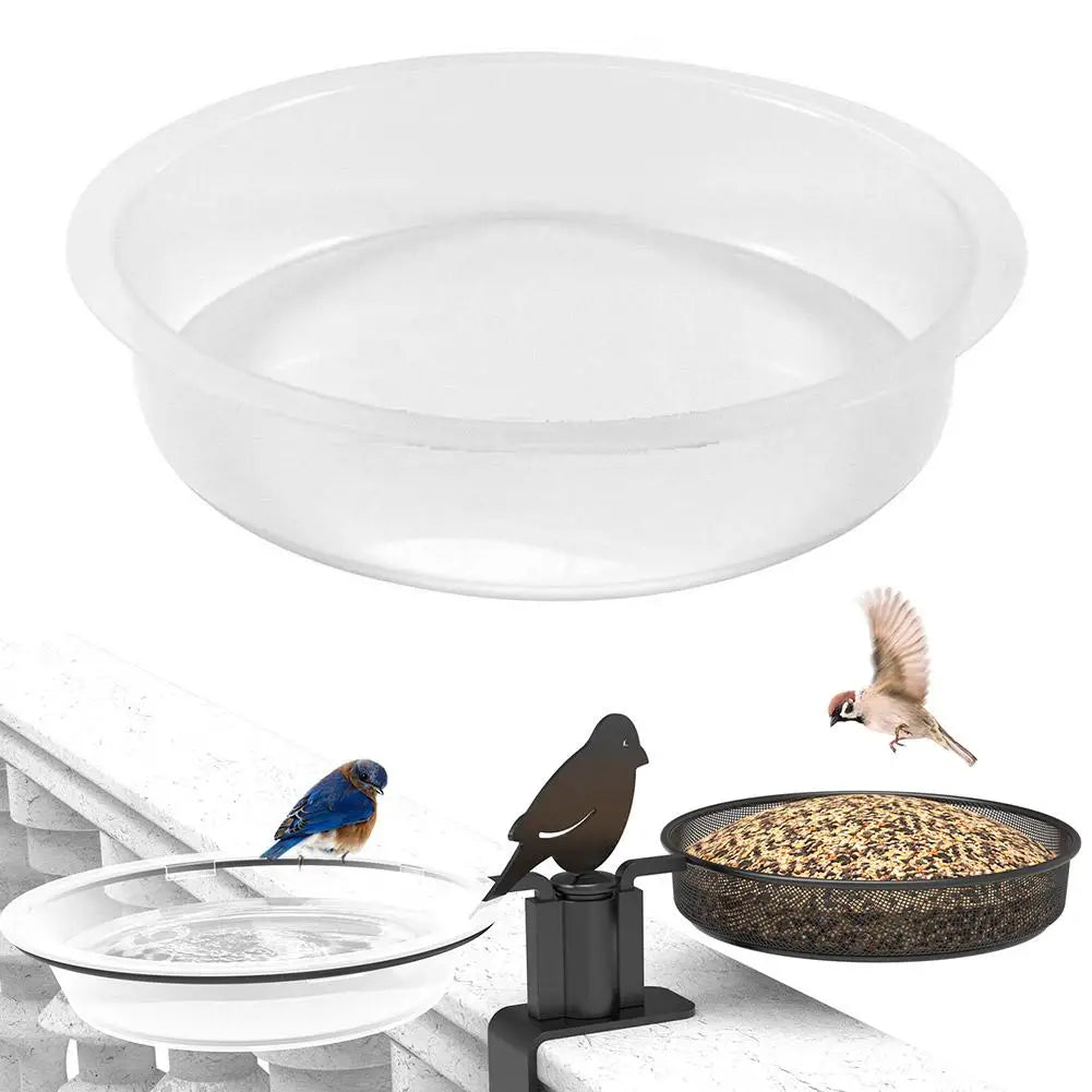 Bird Feeding Dish Tray Platform Feeder Bird Water Bowl Hanging Bird Bath Outdoor Outside Patio Parrot Tree Garden Courtyard Oasis Select