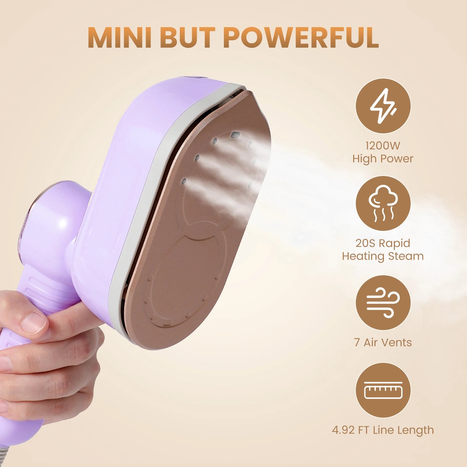 URGGU Portable Handheld Steam Iron & Garment Steamer