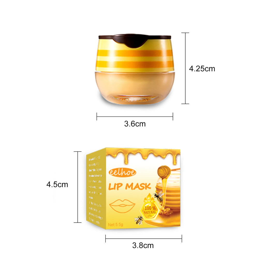 Eelhoe Honey Lip Mask – Moisturizing & Exfoliating Lip Care Lip Mask Treatment Oasis Select