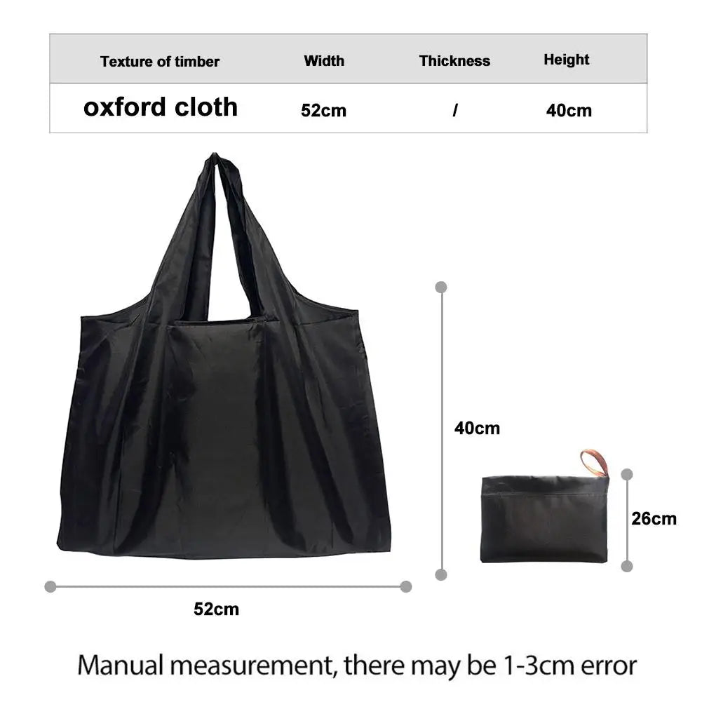 Foldable Reusable Shopping Tote Bag – Large Eco-Friendly