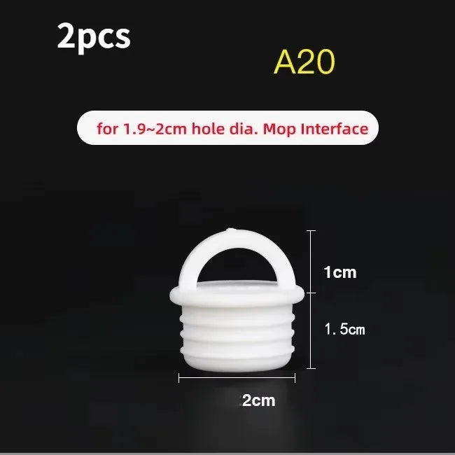 2pc White Mop Bucket Drain Stopper Round Bucket Scupper Drain Holes Plugs with handle Outfall Cover For Bathroom Kitchen Tools Oasis Select A20