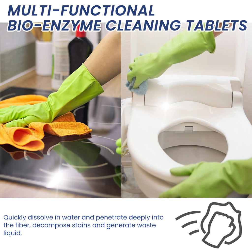Multi-functional Bio-Enzyme Cleaning Tablets Stainless Steel Rust Removal Break down Heavy Oilprotect Fabric Household Oasis Select