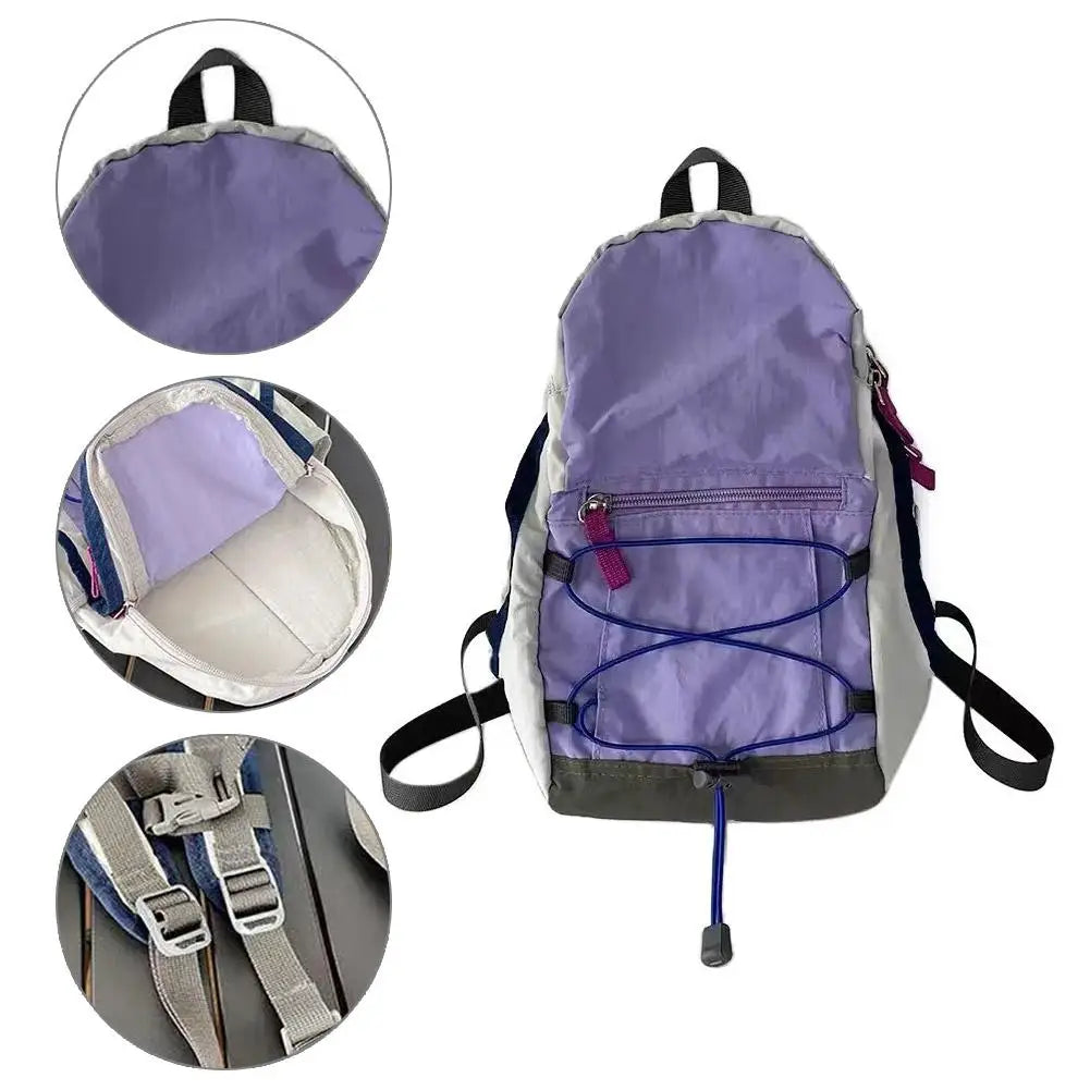 Lightweight Nylon Drawstring Backpack – School, Travel & Outdoor