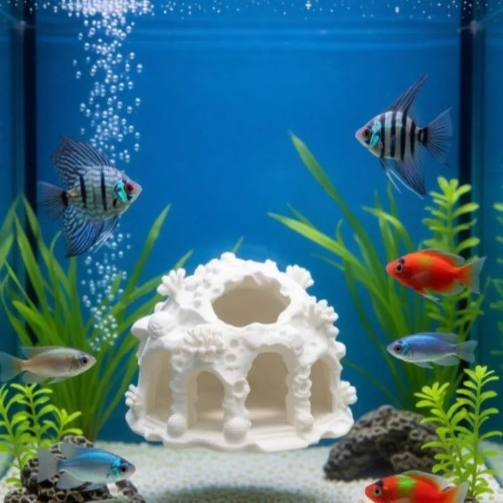 Aquarium Hideaway Cave Decor Fish Shrimp Breeding Shelter Underwater Hiding House for Aquarium Safe Resting Fish Ornament Oasis Select