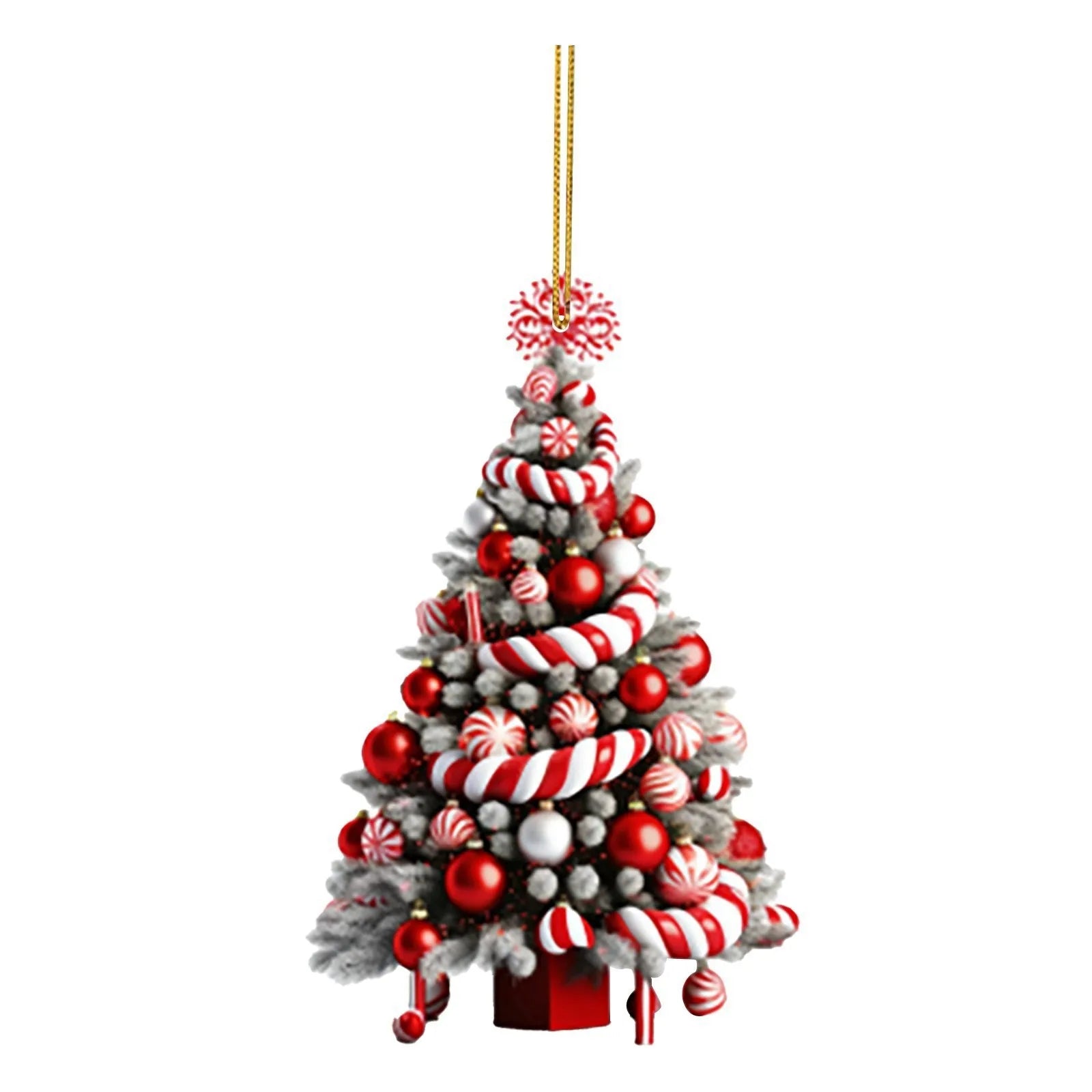 2D Acrylic Christmas Tree Ornament Pendant | 2025 Xmas Decor