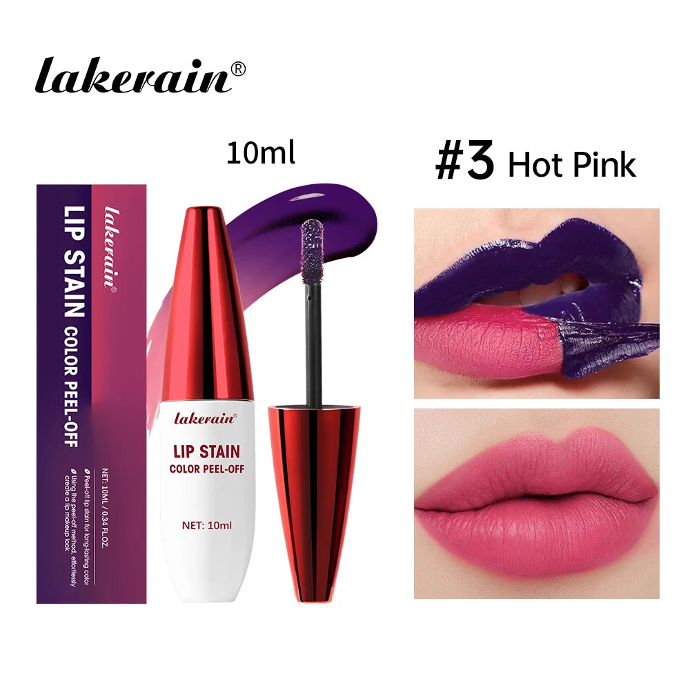 Tattoo Lip Gloss Peel-Off 10g Long-Lasting Moisturizing Liquid Lipstick Waterproof Cup Stain-Free Glossy Finish Nourishing Oasis Select 3