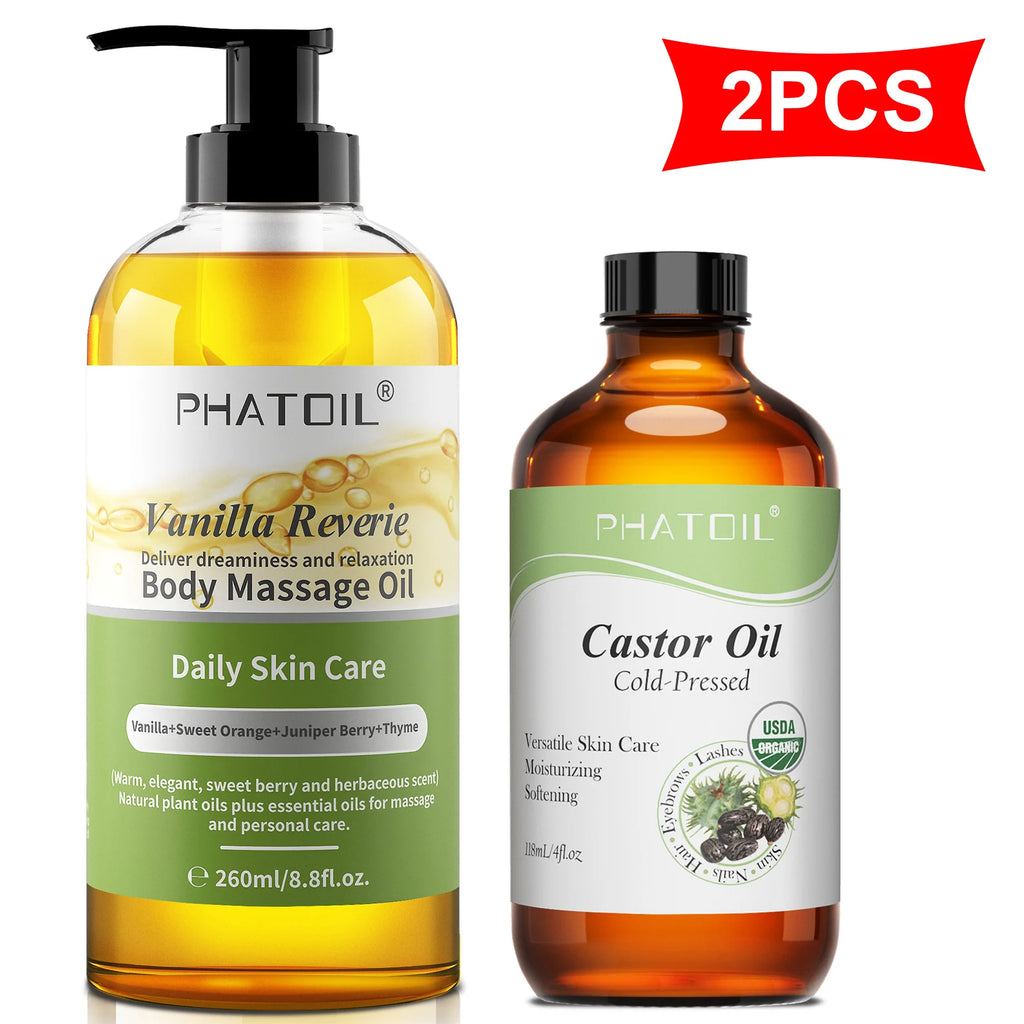 PHATOIL Organic Cold-Pressed Castor Oil – Hair, Skin & Lashes