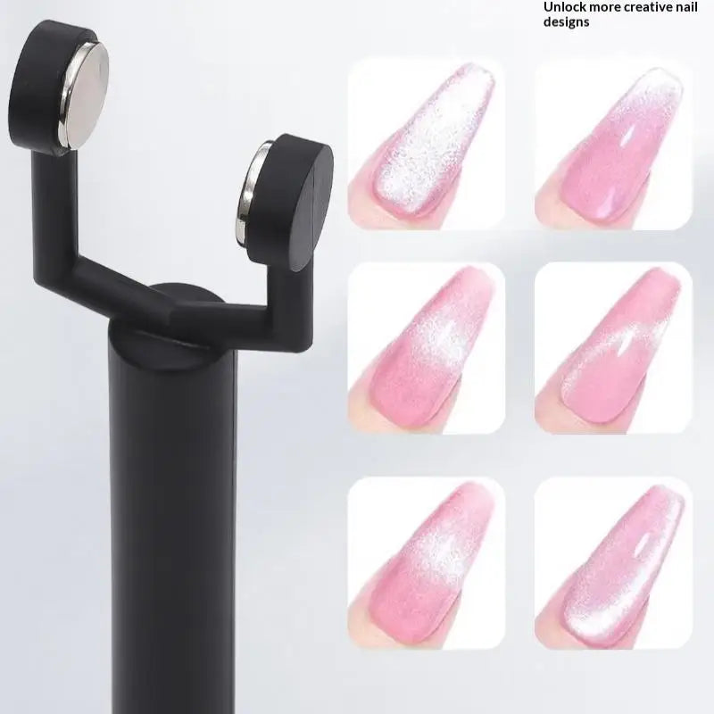 SU Magnet Stick 3 In 1 Y-shaped Cat Magnetic Double-head UV Gel Nail Art Strong Magnetic Multifunctional Nails Magnet Pen DIY Oasis Select
