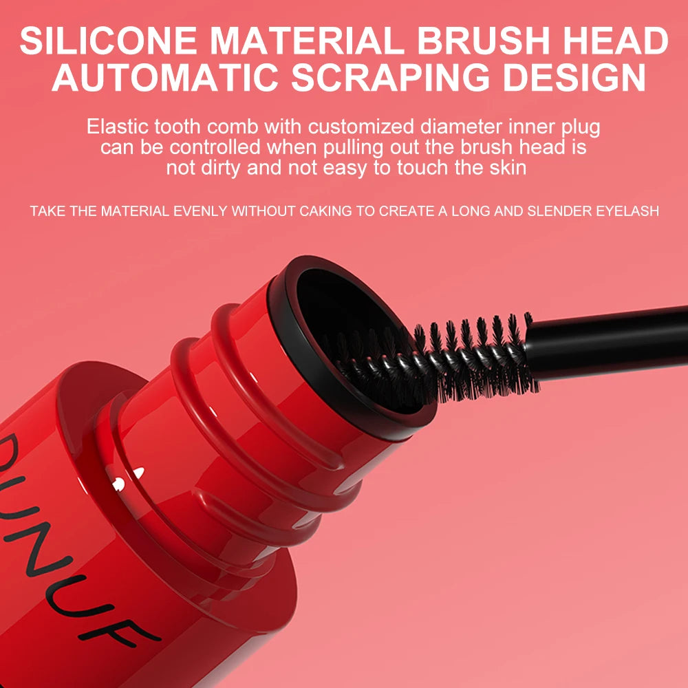DUNUF 1 Pcs Long Lasting Mascara Thin Thick Waterproof Curl does not Easily Stain Sweat-proof and Non-smudging Beginner Friendly Oasis Select