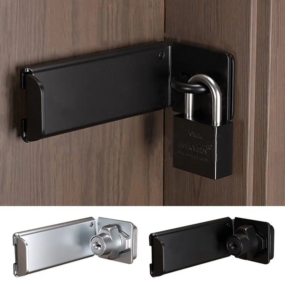 New Stainless Steel Door Clasp Lock 90 Degree Anti-theft Padlock Hasp Right Angle Burglar-proof Door Hasps Door Oasis Select