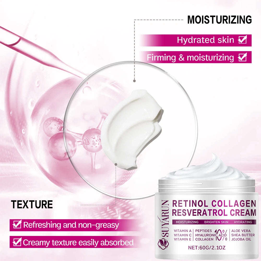 SUYARUN Retinol Resveratrol Night Cream – Firming & Brightening Night Face Cream Oasis Select
