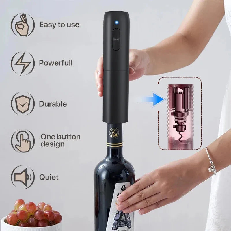 Electric Wine Opener – Rechargeable Automatic Corkscrew Set