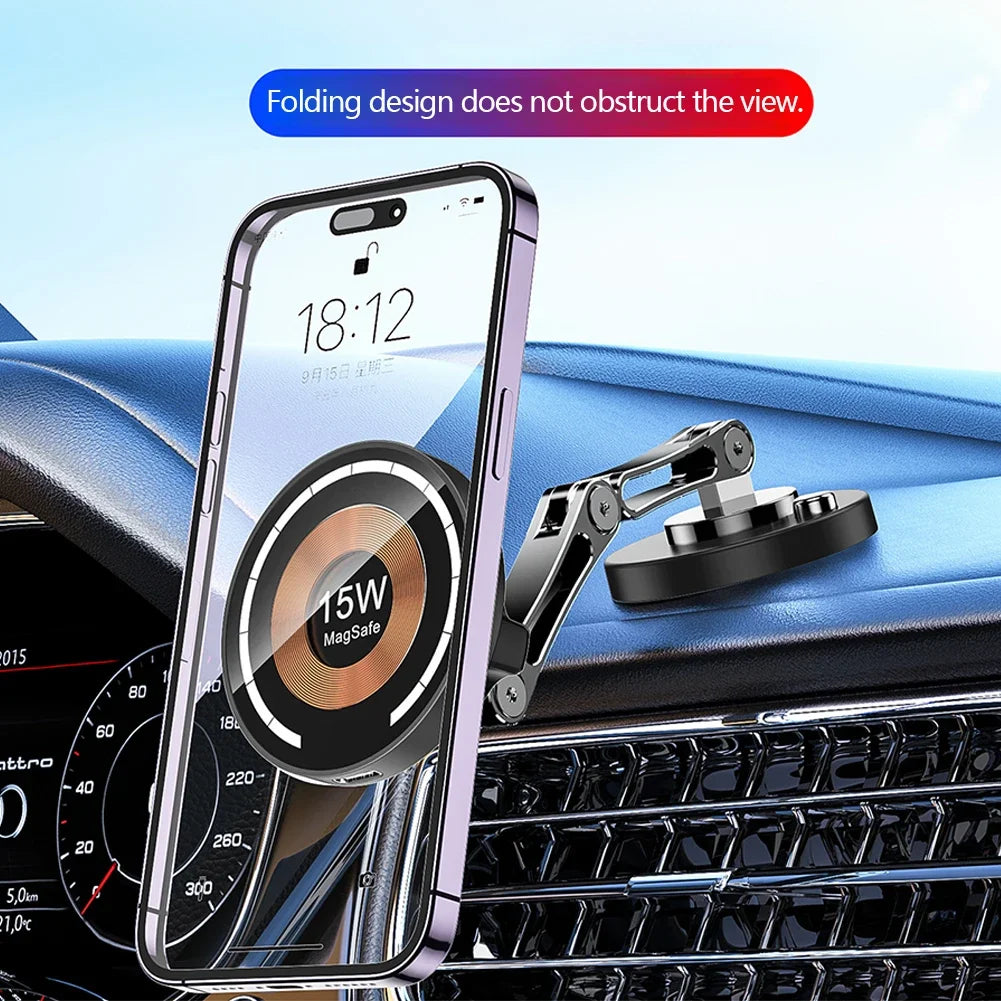 15W Magnetic Wireless Car Charger Mount | 360° Rotation
