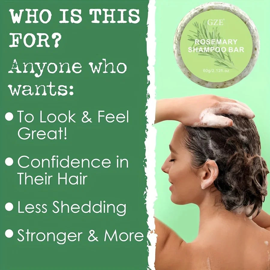 GZE Rosemary Shampoo Bar – Strengthening Cleanser, All Hair