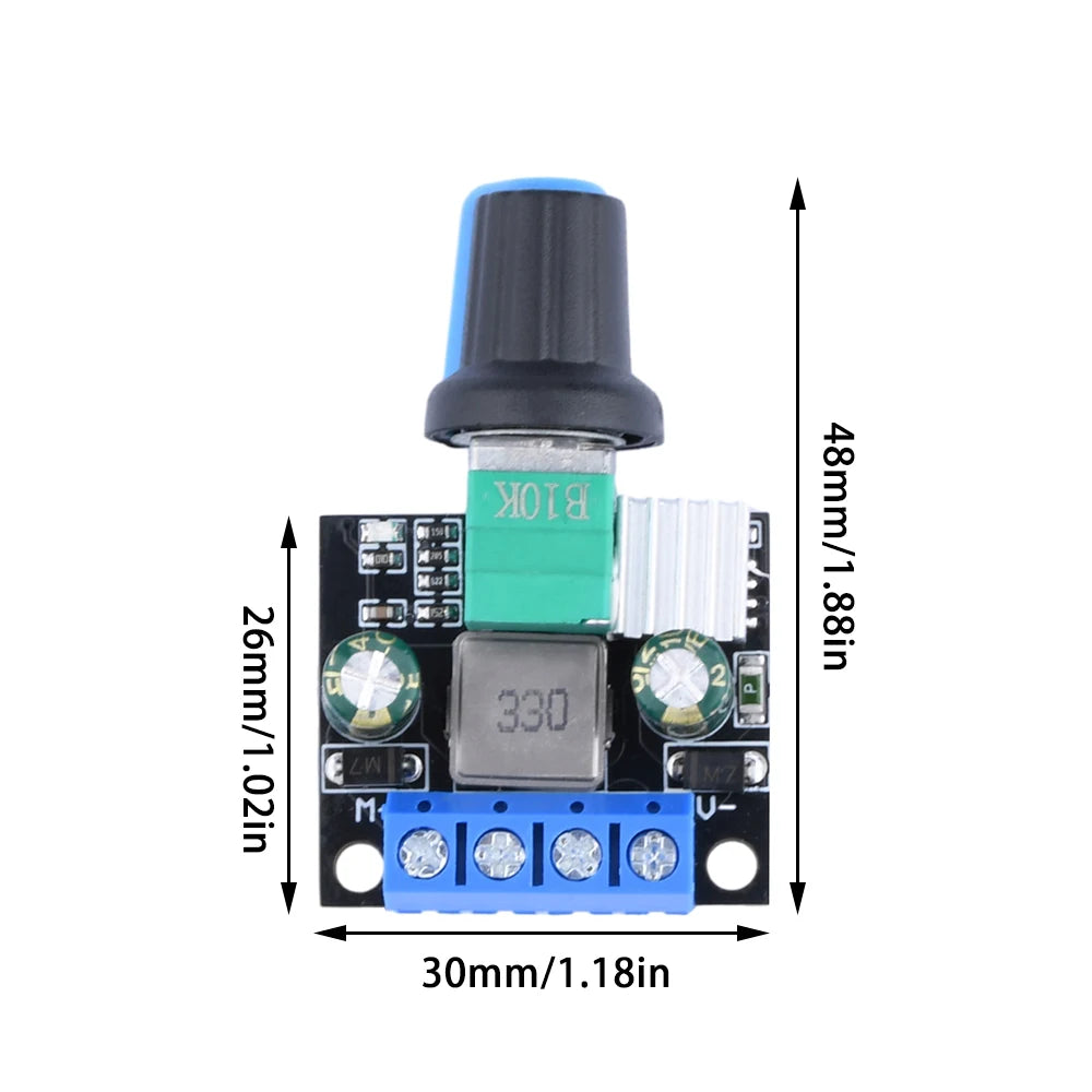 DC12V 24V PWM Motor Speed Controller LED Dimmer B10K Potentiometer Knob For Brush Motor Brushless Motor LED Light Strip Oasis Select