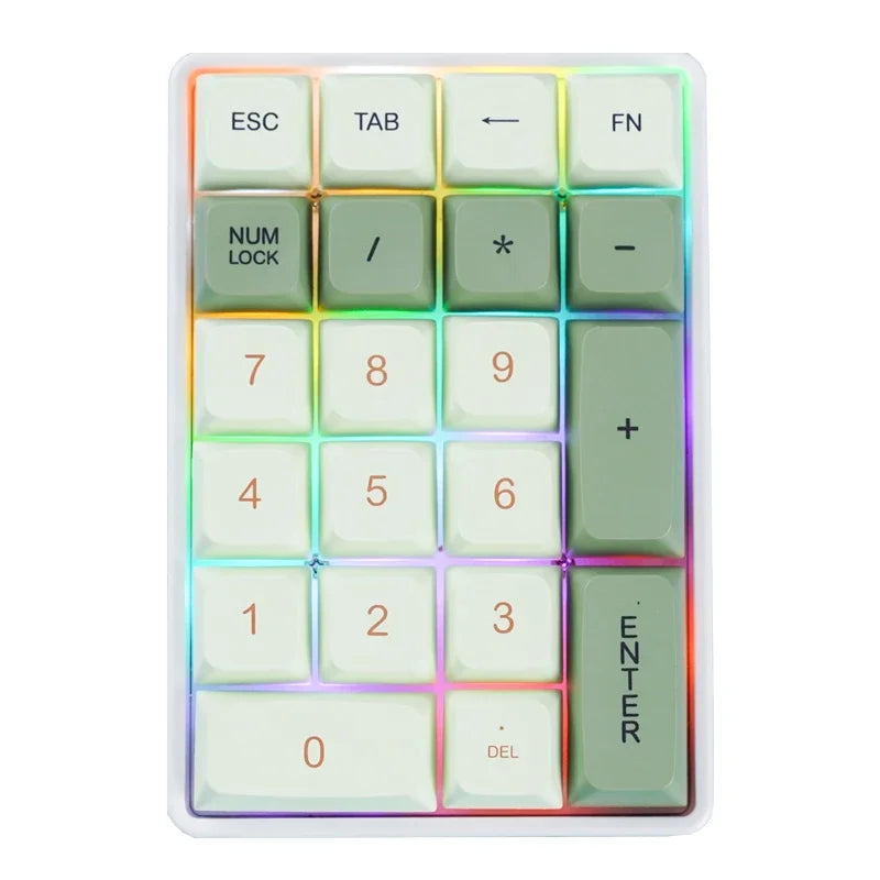 FREEWOLF K21 Wireless Numric Keypad Mechanical Hot-Swap Bluetooth Tri-mode Connection,ATTACK SHARK 21Key Mini Keypad for Finance Oasis Select