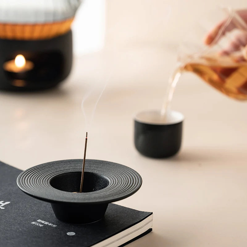 Creative Japanese Ceramic Incense Burner Household Simple Incense Holder Insert Indoor Incense Burner Holder Oasis Select