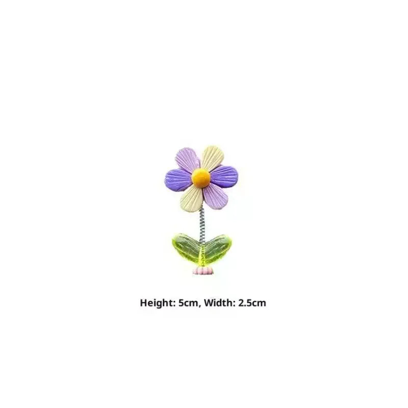 Swing Motion Car Center Console Decor, DIY Cartoon Chrysanthemum Pendant, Floral Dashboard Accessory Oasis Select