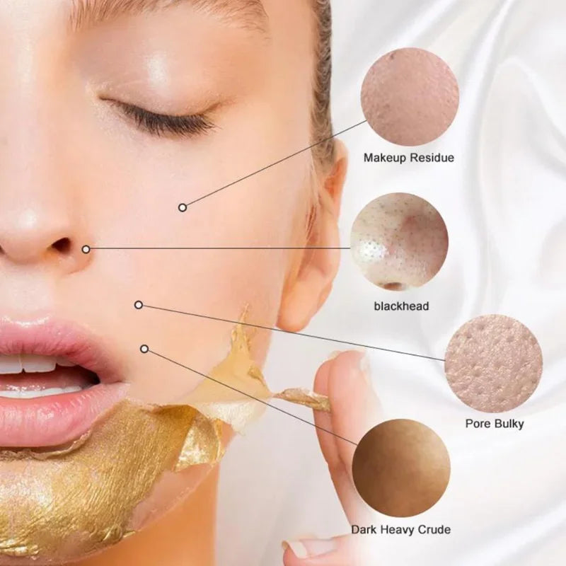 Retinol Snake Venom Peptide Gold Mask for Face Women Clear Pore Tear-Off Smear Mask Faciales Skin Care Products Oasis Select