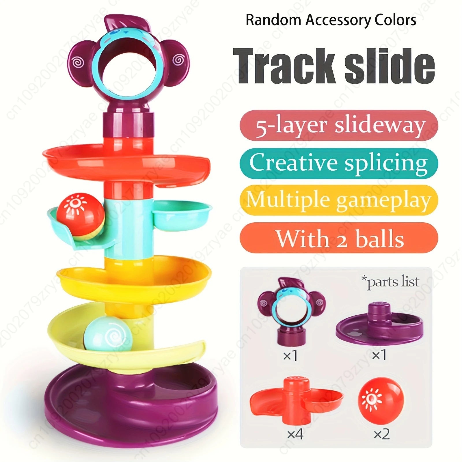 A Fun And Educational Ball Track Tower, a Rolling Ball Early Learning Toy, Spinning Balls,Great Gifts for Holidays And Birthdays Oasis Select