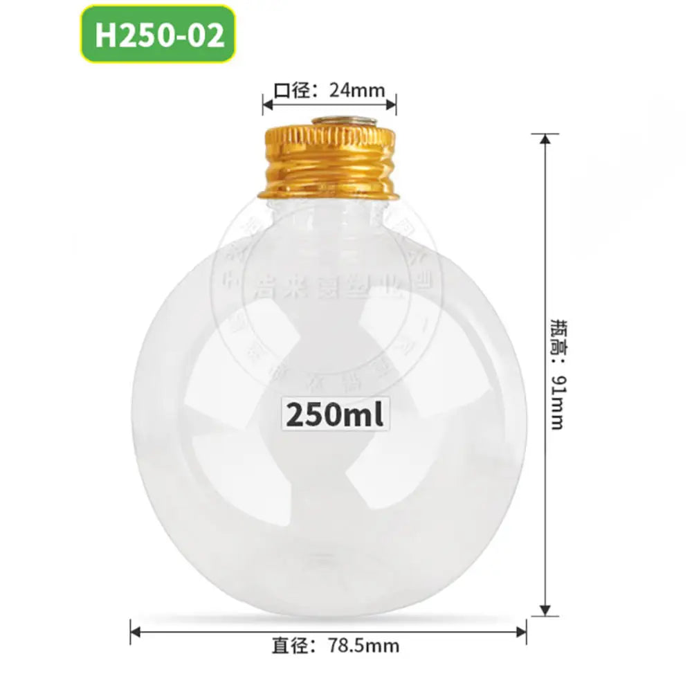 Christmas Fillable Wine Tree Ornaments Water Bottle Light Bulbs Jingle Bells Christmas Tree Shape Plastic Transparent Balls Oasis Select 250mL
