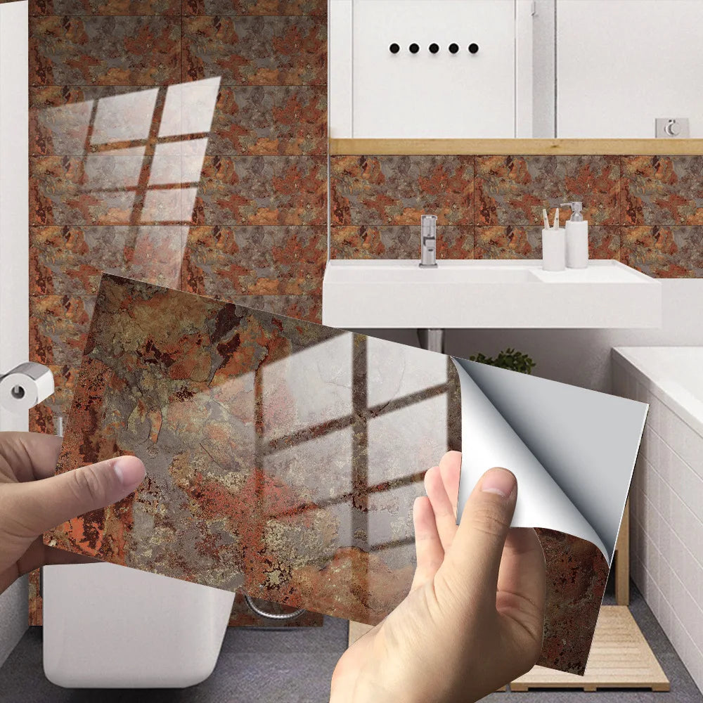 Imitation marble tiles are pasted with thickened film and decorated with crystal texture Sticker wall decor Oasis Select DLS032 30x15cm-16pcs