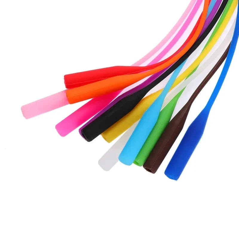 1/2pcs Adjustable Elastic Silicone Eyeglasses Straps Sunglasses Chain Sports Anti-Slip String Glasses Ropes Band Cord Holder Oasis Select