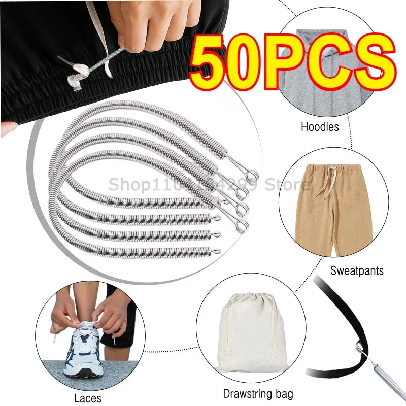 Multipurpose Rope Threading Tool DIY Bendable Spring Drawstring Threader Clip Sewing Needle for Pulling Ropes Elastic Band Craft Oasis Select