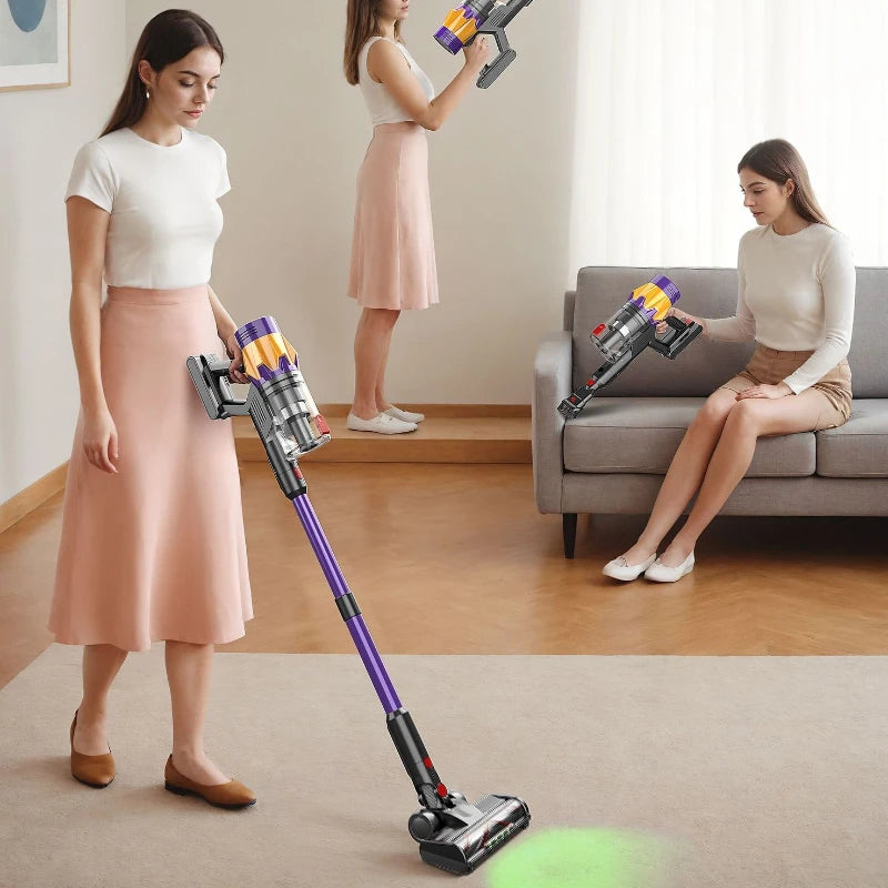 GUOHE V18 Cordless Vacuum 550W 35000Pa – Brushless Motor & Pet Brush