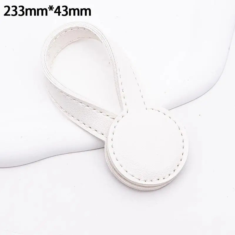 Multi-purpose Pu Leather Magnetic Hat Clip Strong Magnetic Round Organizer Clip Travel Bag 가방 자석 버클 액세서리 Oasis Select White