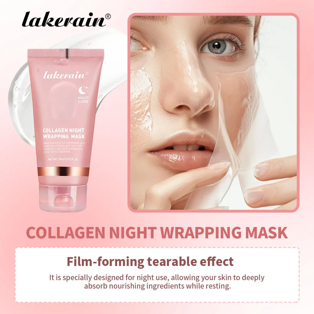 Night Collagen Wrapping Mask Rejuvenation Moisturizing Brightening Korean Face Mask Make Glowy Skin Elasticity Facial Mask Oasis Select