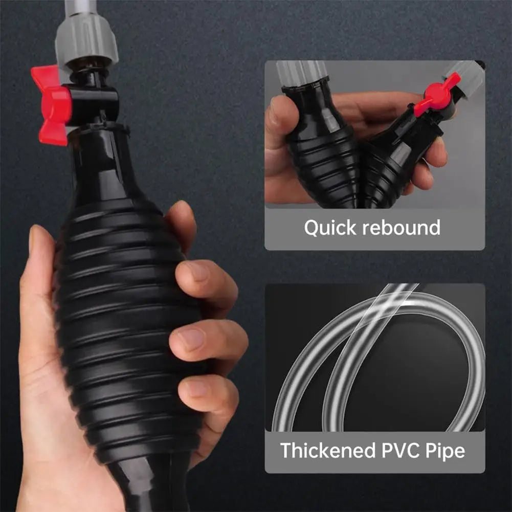 Car Motorcycle Manual Fuel Pump Oil Gasoline Petrol Diesel Liquid Transfer Tool Set with Hose Hand Water Suction Pump 1.5/1/2M Oasis Select