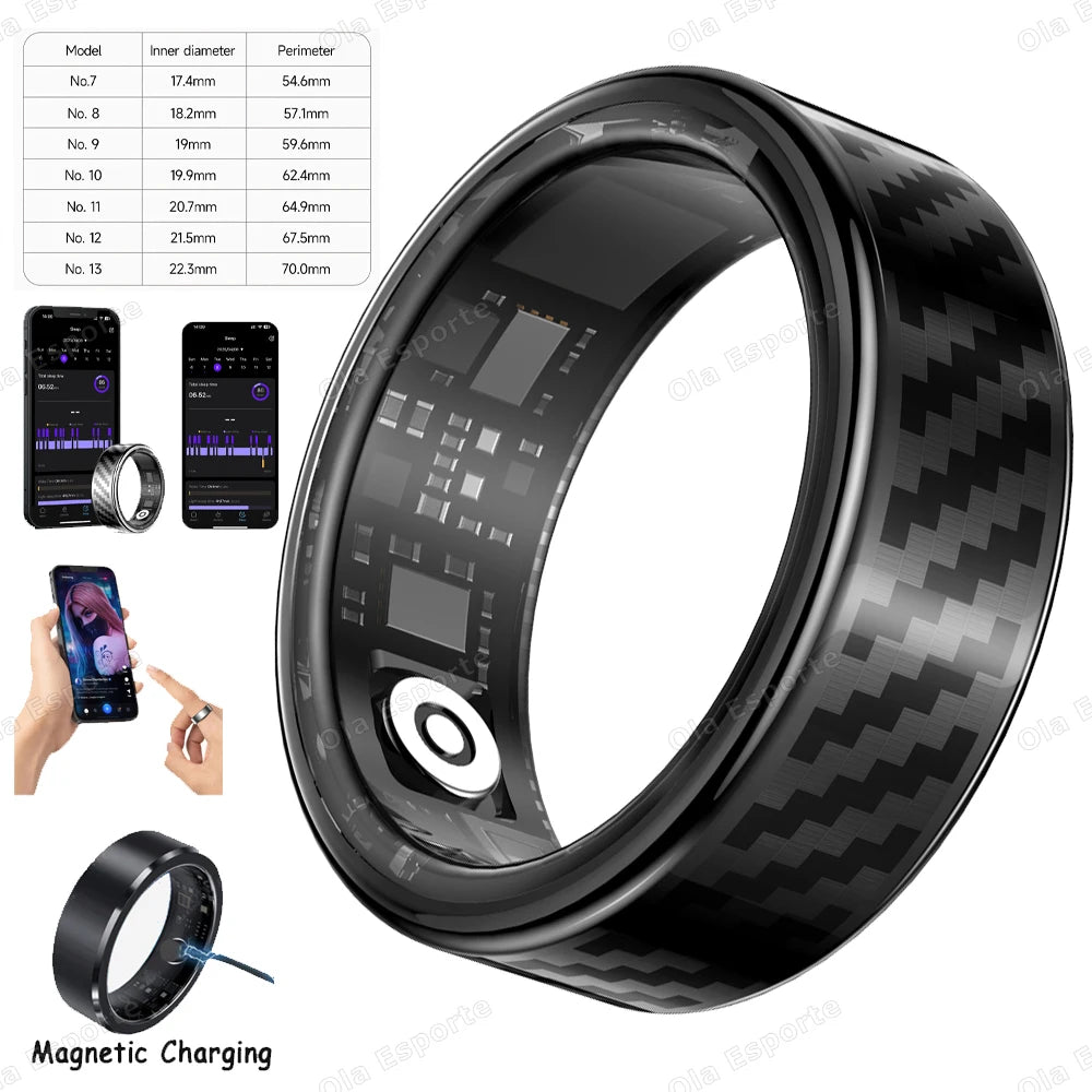 Ola Esporte Smart Ring – Heart Rate, SpO₂ & Call Alert 5ATM