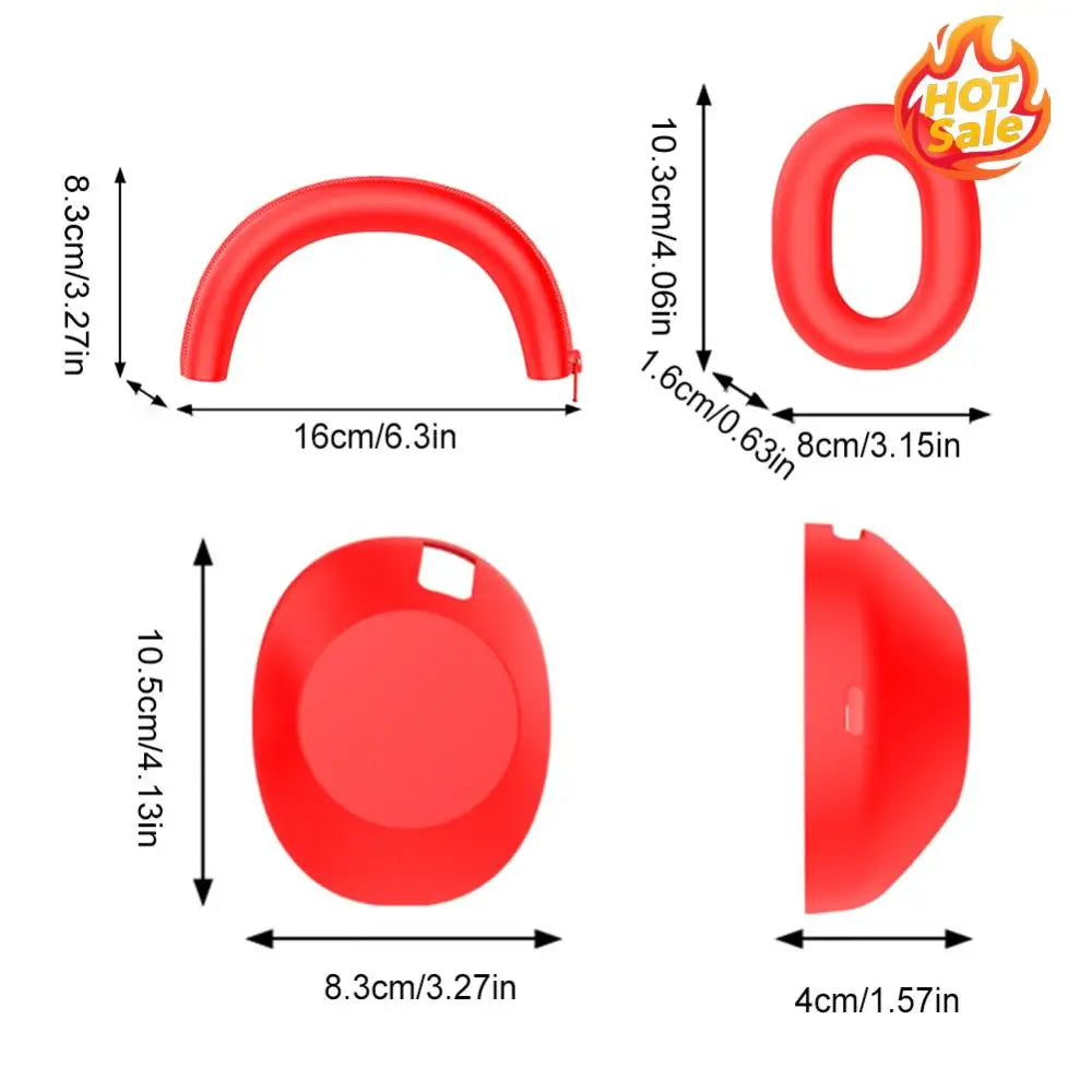3Pcs Replacement Ear Pads Non-Scratch Silicone Headset Protective Case Headbeam/Earmuff Sleeve/Shell for Sony WH-1000XM6 Headset Oasis Select