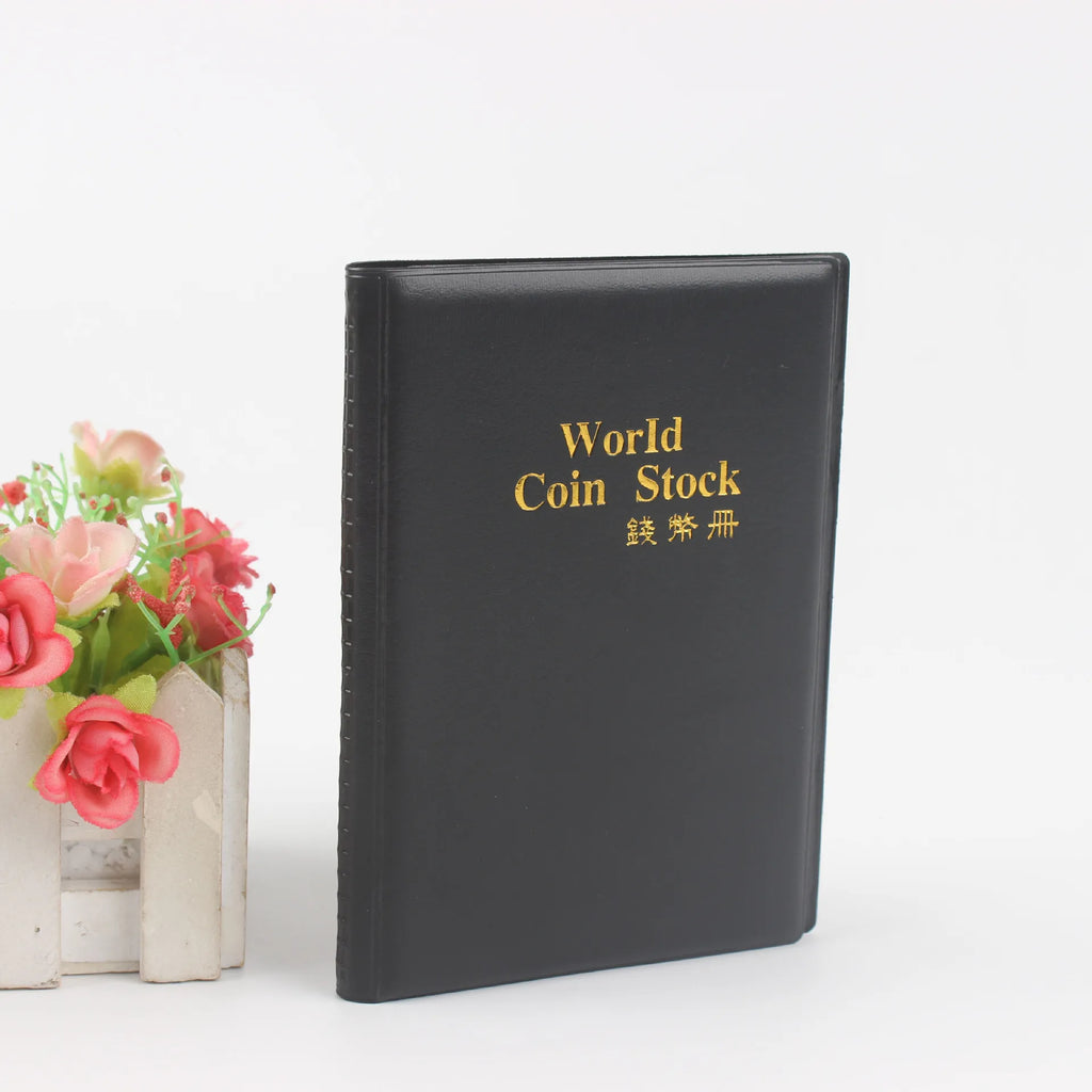 60 Pockets Artificial PU Leather Commemorative Coins Collection Album Book Collecting Money Organizer Storage Bags Storage Book Oasis Select
