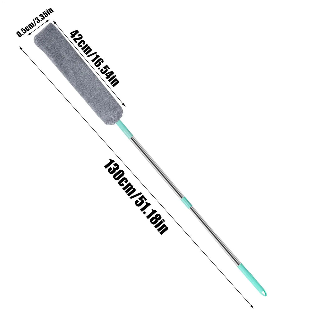 Flat Duster Retractable Long Handle Microfiber Duster Under Appliance Cleaning Tool for Home Apartment Office Floor Furniture Oasis Select