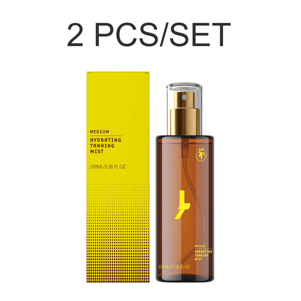 Hydrating Tanning Mist Self Tanning Spray Sunless Tanner Natural Glow Streak Free Fast Drying Moisturizing Long Lasting 100ml Oasis Select 2 PCS