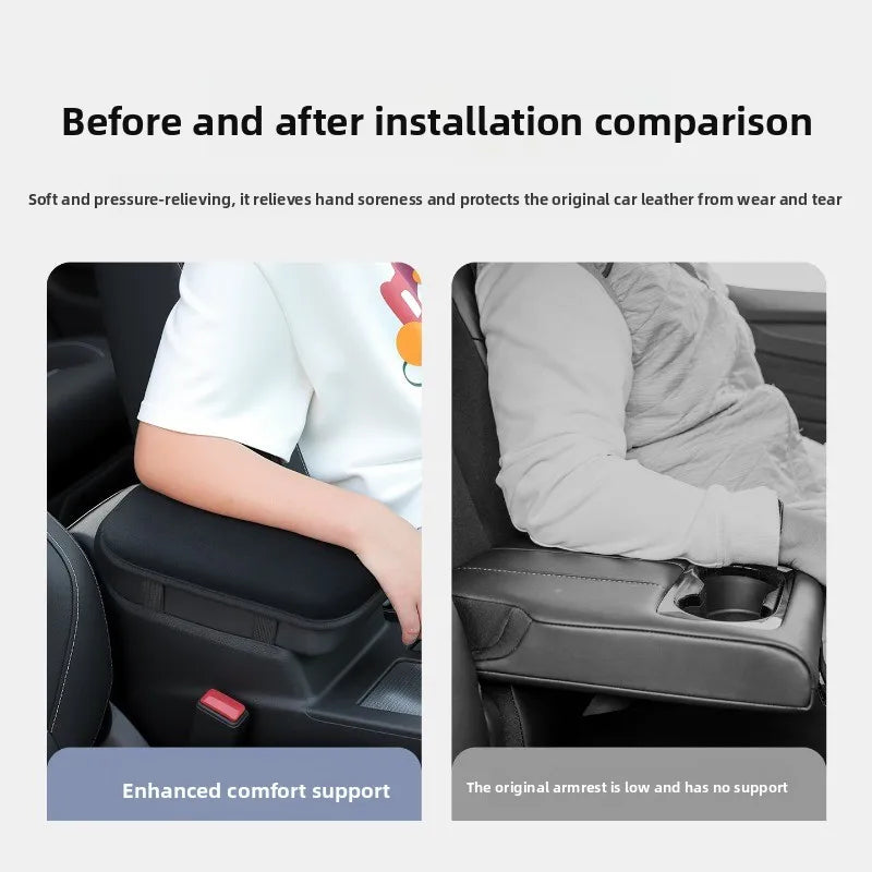 Car Armrest Pad Durable Universal Soft 1pc Plush Heightening Pad For Central Console For Vehicles For Car Interior Armrest Cover Oasis Select