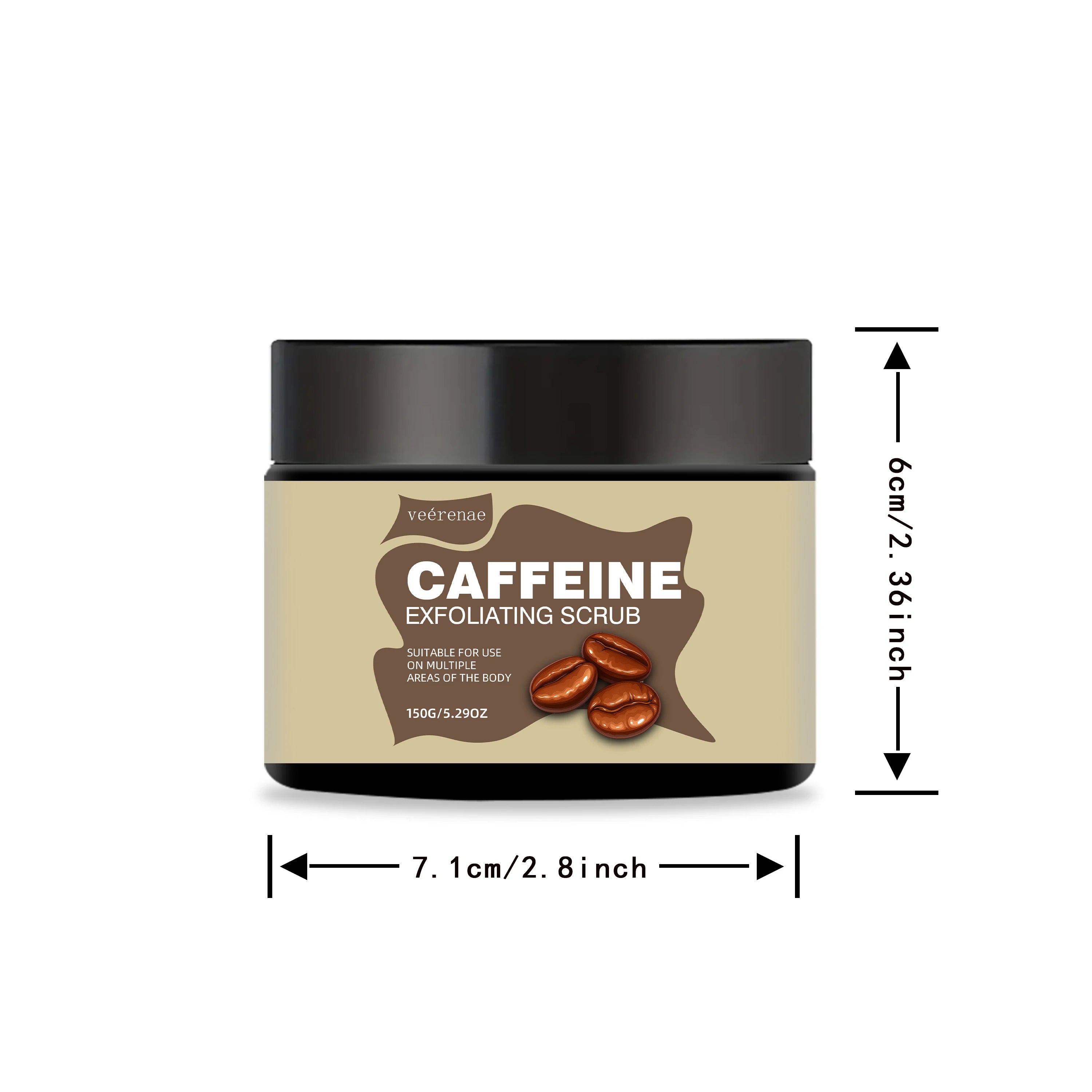 Veérenae Caffeine Exfoliating Face Scrub – All Skin Types