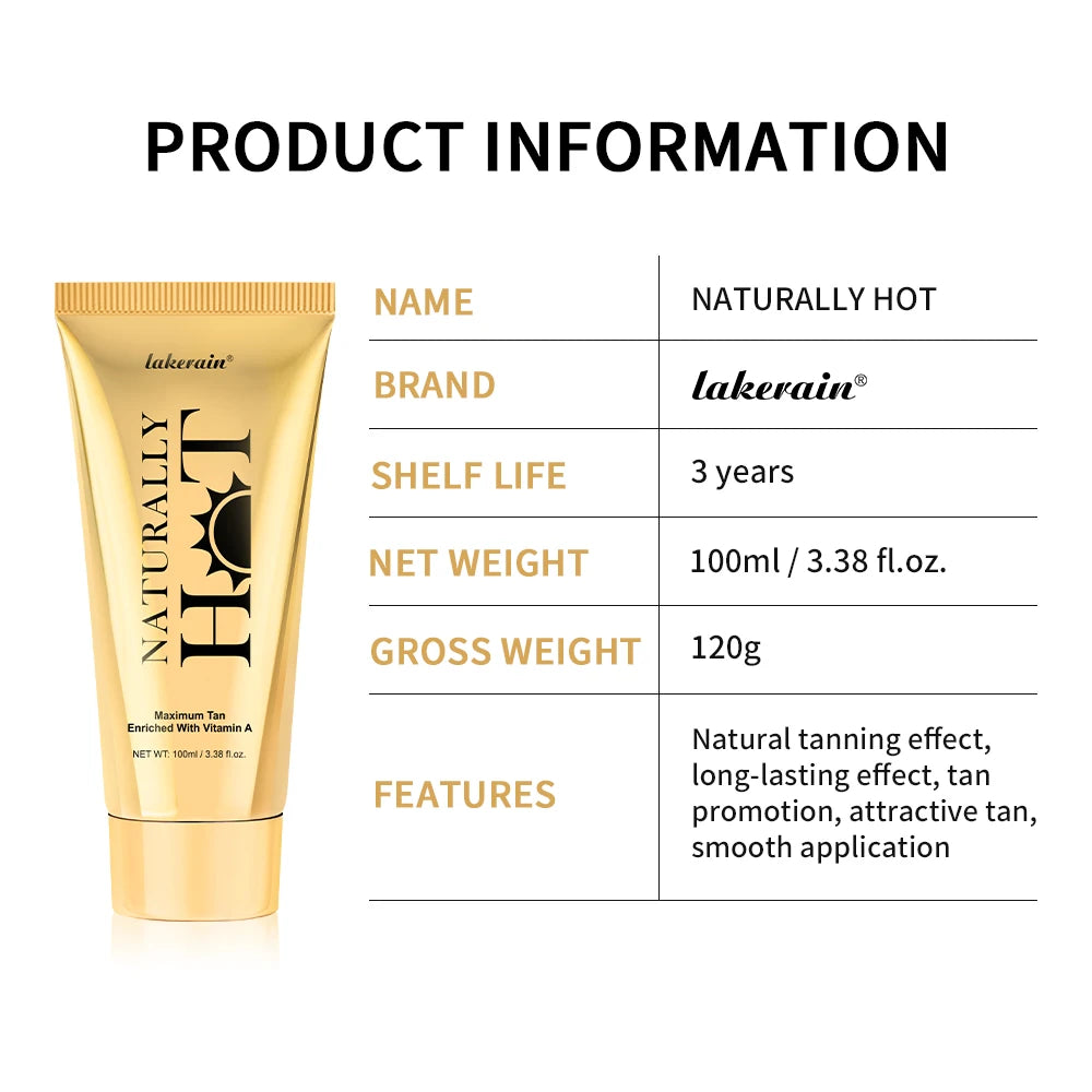 AG Hot Tanning Cream long-lasting Promote Tanning Cream for Bronzers Skin Smooth Application Non Sticky For All Skin Types Care Oasis Select